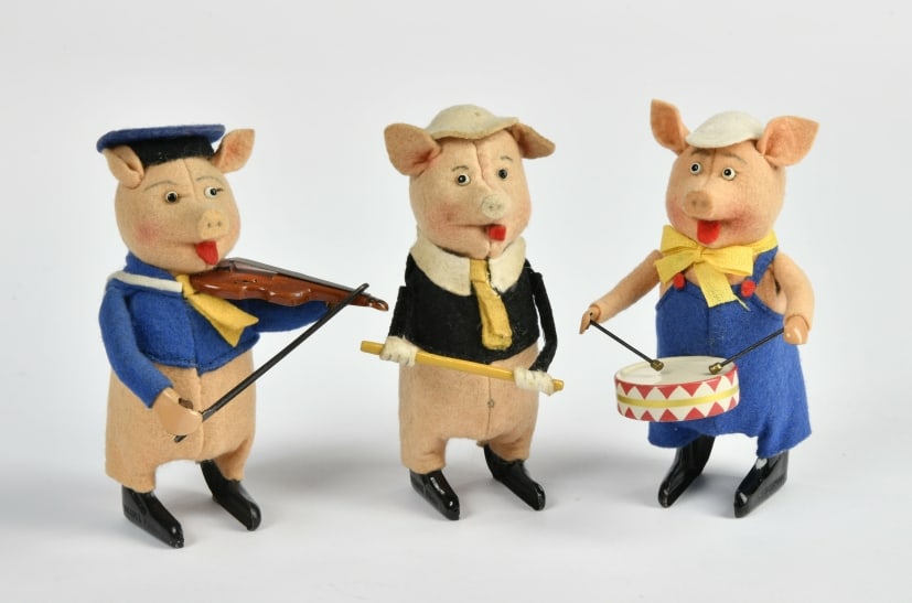 Schuco, 3 Schweinchen: Schuco, 3 Schweinchen, Germany, 13 cm, UW ok, Z 1