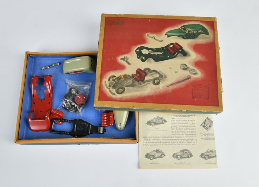 Paya, Autobaukasten: Paya, Autobaukasten, Spain, ca. 1930, 24x20 cm, mit Anleitung, min. Altersspuren