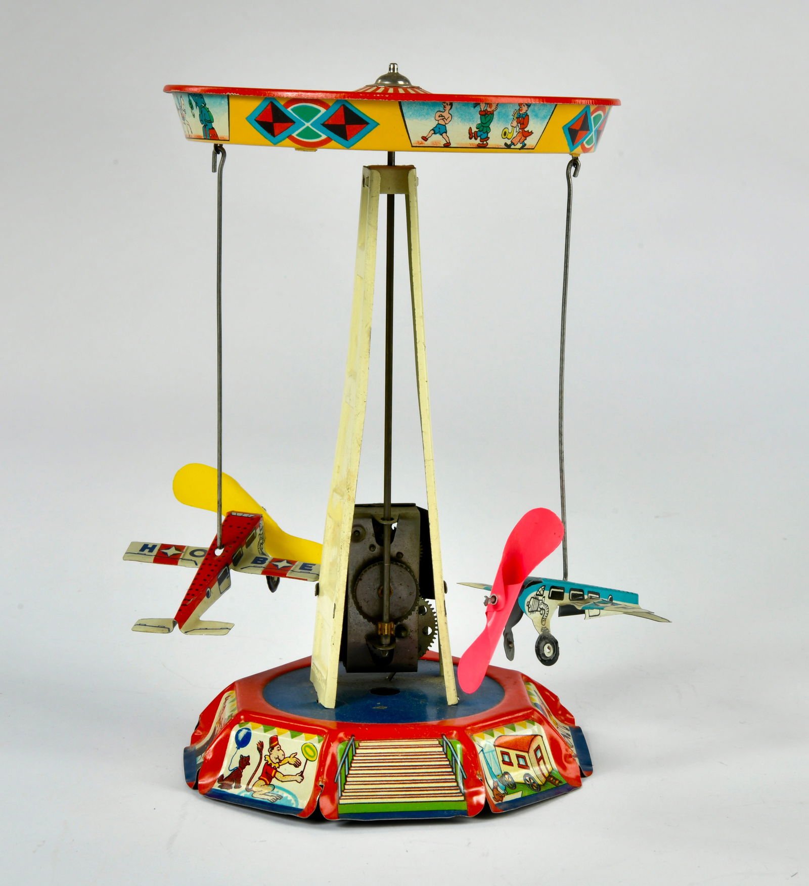 Hoch & Bechmann, Flugzeug Karussell: Hoch & Bechmann, Flugzeug Karussell, W.-Germany, 24 cm, UW ok, Z 1-2