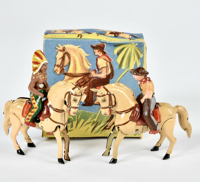 Kohler, Cowboy & Indianer Reiter: Kohler, Cowboy & Indianer Reiter, W.-Germany, 10 cm, UW ok, 1x Okt, Z 1-2