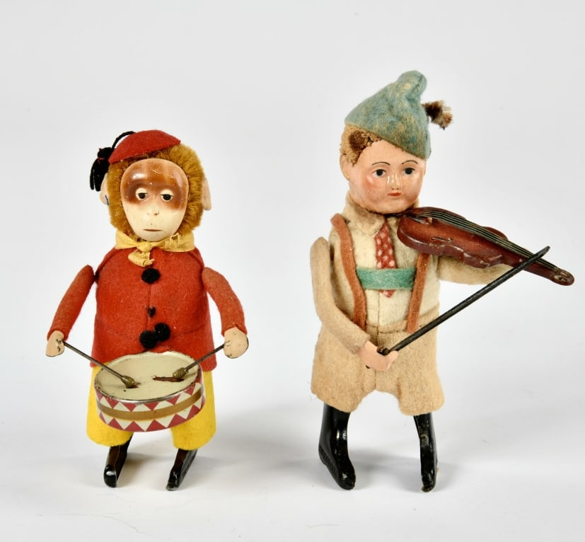 Schuco, Bayer mit Geige & Affe mit Trommel (1 of 1)