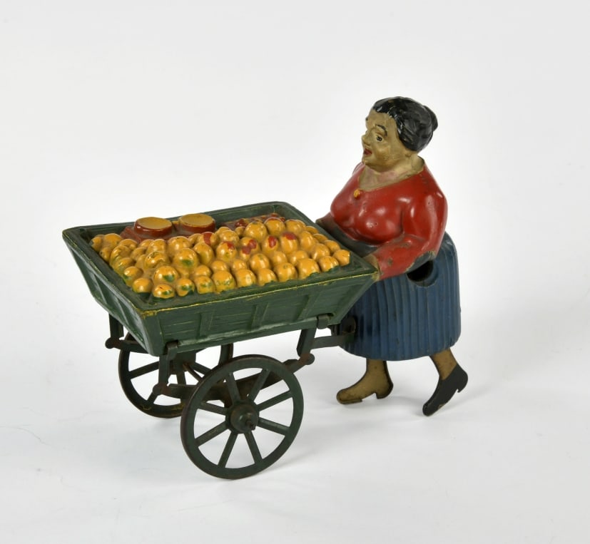 Martin, Frau mit Marktstand: Martin, Frau mit Marktstand, um 1910, France, 15 cm, GemBw, Z 2+