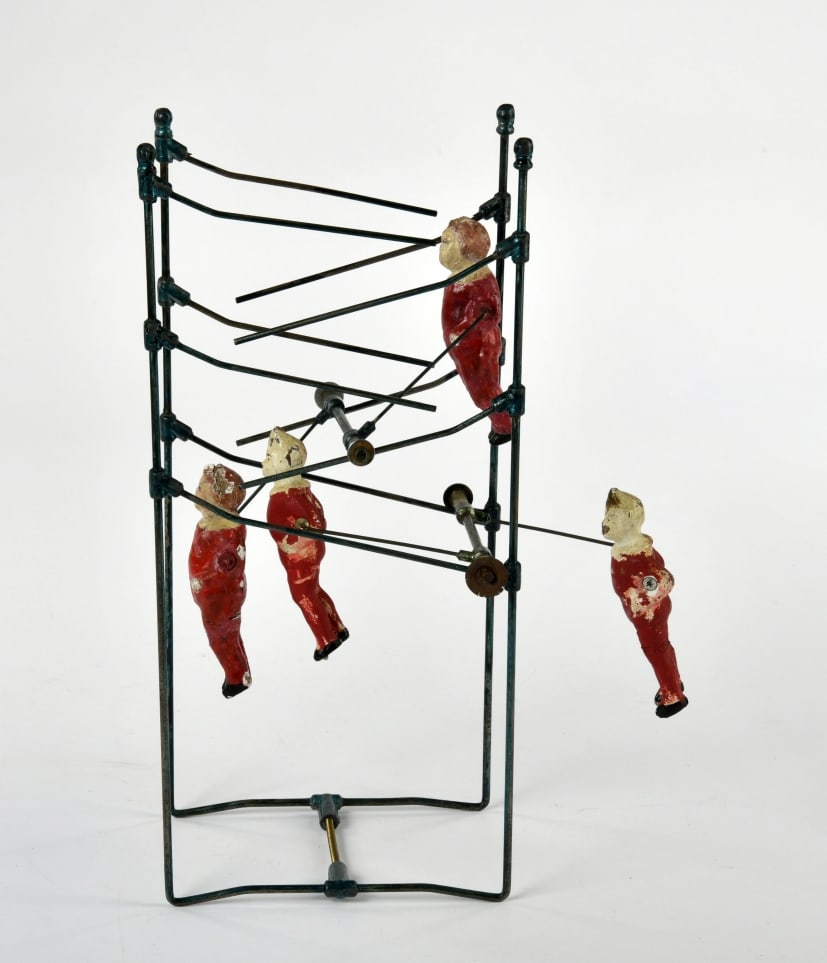 Clown Akrobaten Turner: Clown Akrobaten Turner, 36 cm, Masse/Pappmaschee, Blech, handlackiert, LM