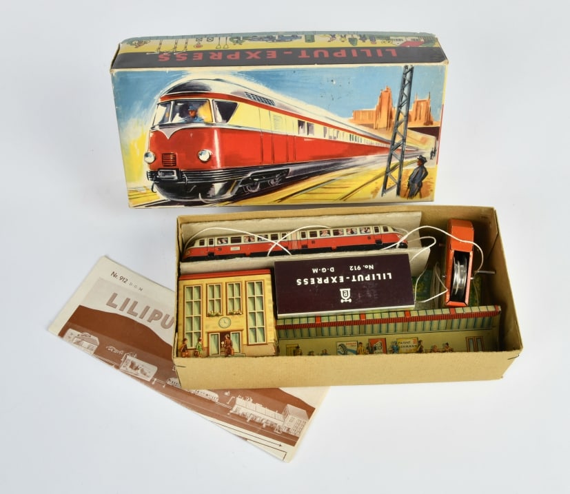 Lehmann, Liliput Express 912: Lehmann, Liliput Express 912, W.-Germany, Blech, Okt Z 1, komplett, mit Anleitung, Z 1-