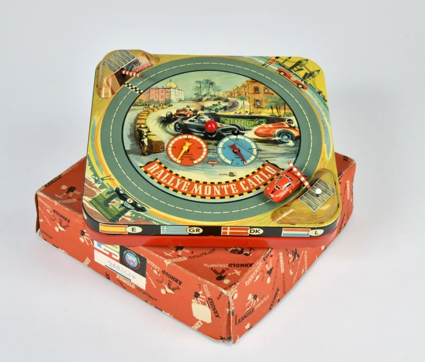 Arnold, Rennbahn Rallye Monte Carlo: Arnold, Rennbahn Rallye Monte Carlo, W.-Germany, 21 cm, Blech, UW ok, Okt Z 1-, Z 1