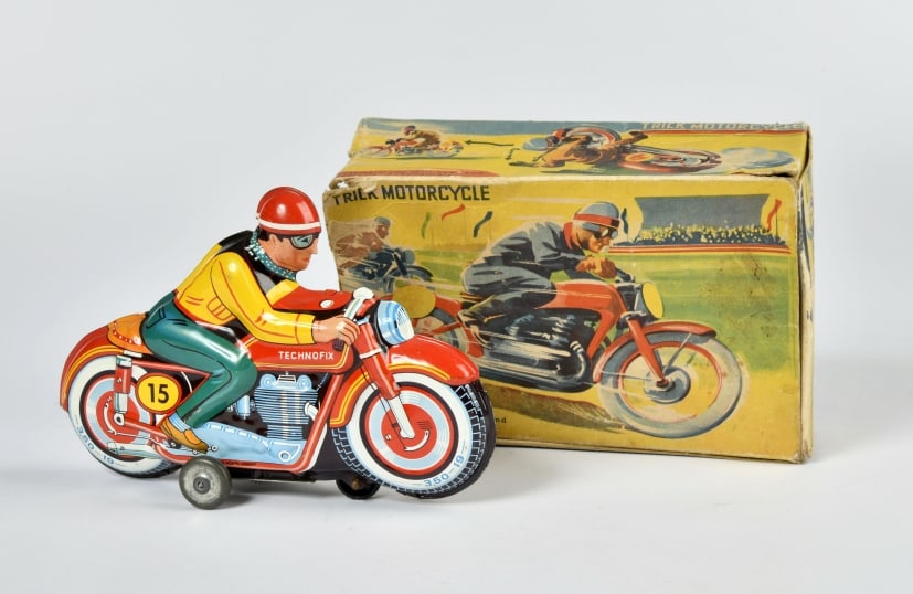 Technofix Motorrad: Technofix Motorrad, W.-Germany, 16 cm, UW ok, mit Fremdschachtel (Z 3), Z 1-