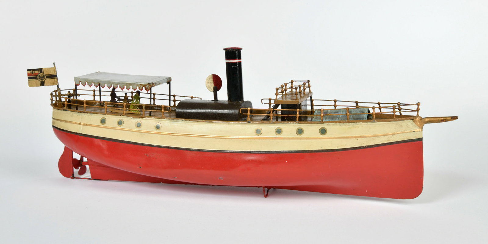 Carette oder Bing, Schiff: Carette or Bing, ship, Germany pw, 44 cm, cw ok, part. refinished