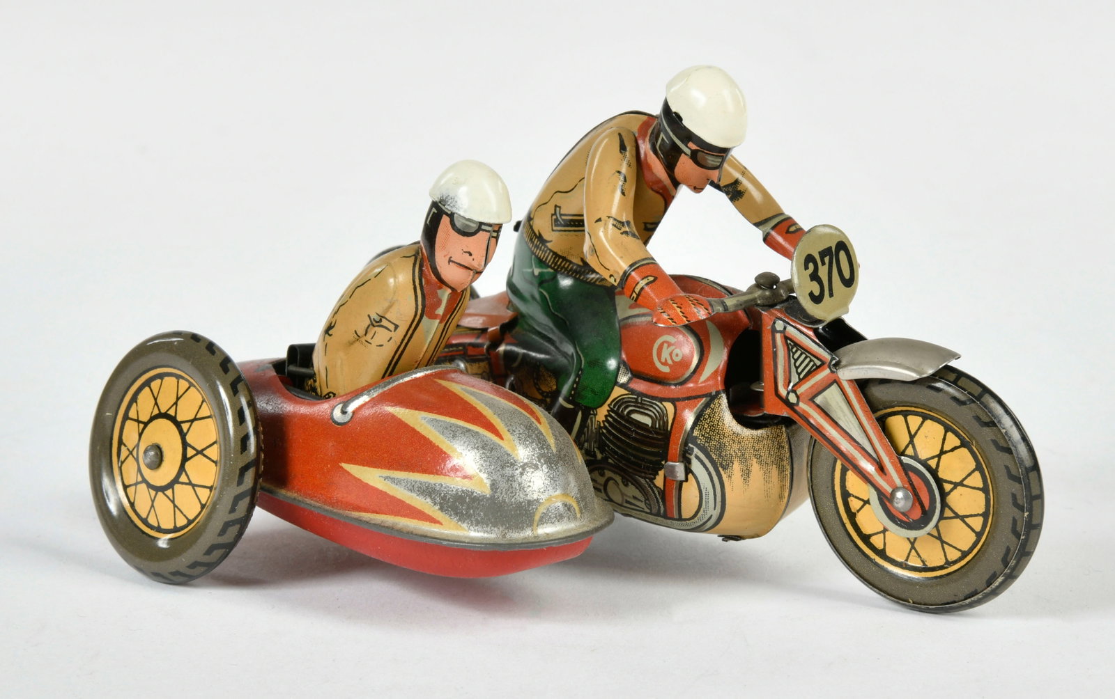 CKO Kellermann, Motorrad mit Beiwagen Tourist 370: CKO Kellermann, Motorrad mit Beiwagen Tourist 370, Germany, 15 cm, Blech, UW ok, Z 1-
