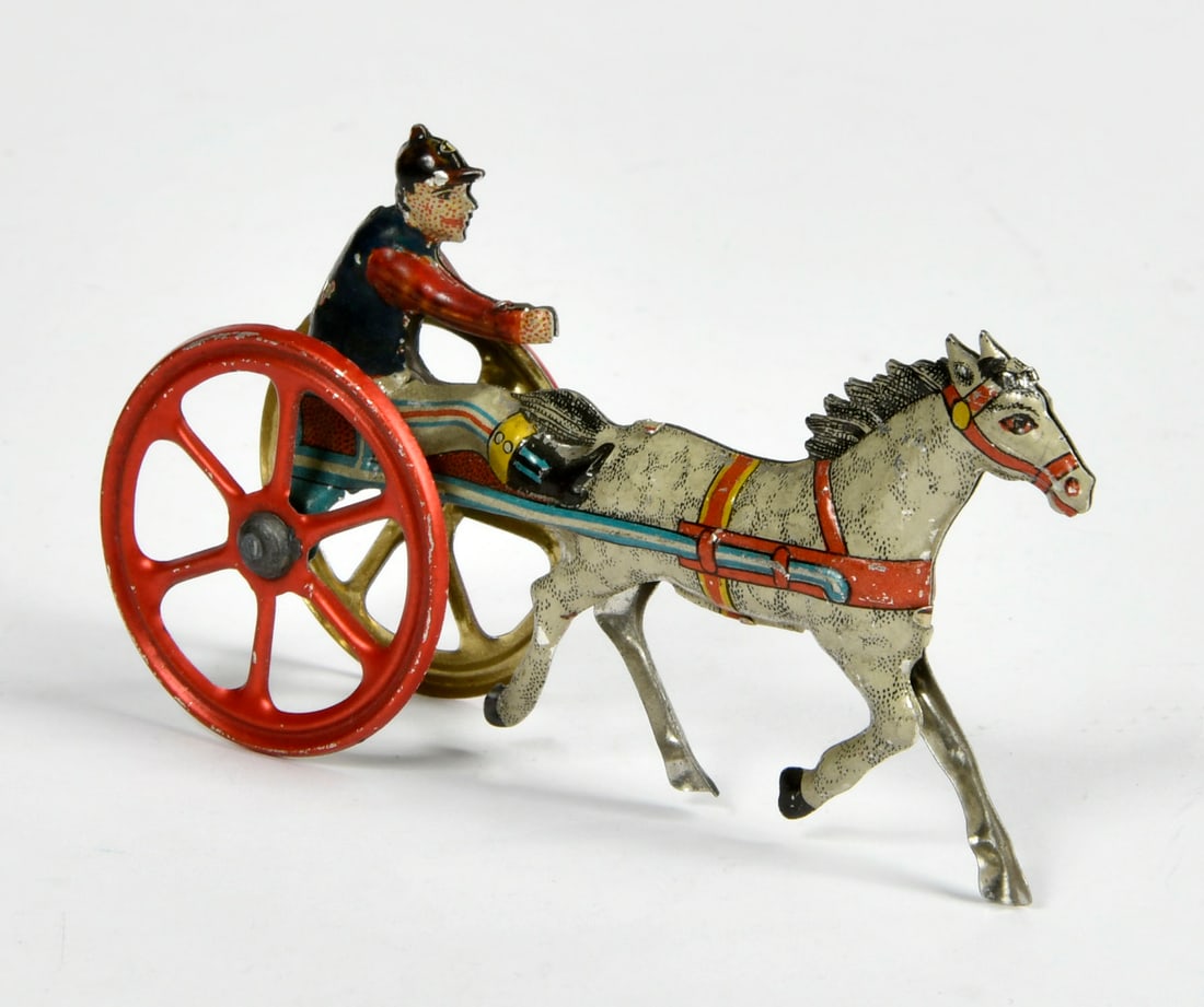 Meier, Sulky Reiter Penny Toy: Meier, Sulky Reiter Penny Toy, Germany VK, 10,5 cm, Blech, Z 1-