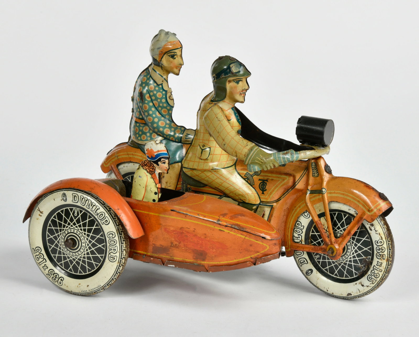 Tippco, Motorrad mit Beiwagen: Tippco, Motorrad mit Beiwagen, Germany VK, 24 cm, UW ok, LM, Z 3