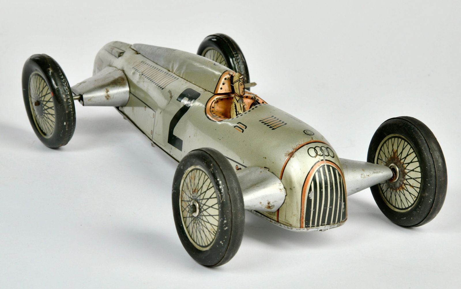 JNF, Auto Union Rennwagen: JNF, Auto Union Rennwagen, Germany VK, 31 cm, Blech, UW ok, LM, ausgebessert, Z 3