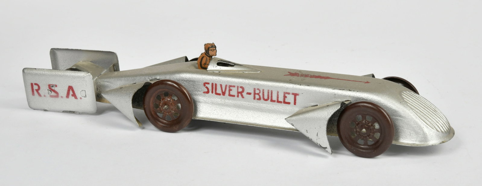 RSA, Silver Bullet Rennwagen: RSA, Silver Bullet Rennwagen, Spain, 28 cm, Blech, UW ok, LM, Z 2+