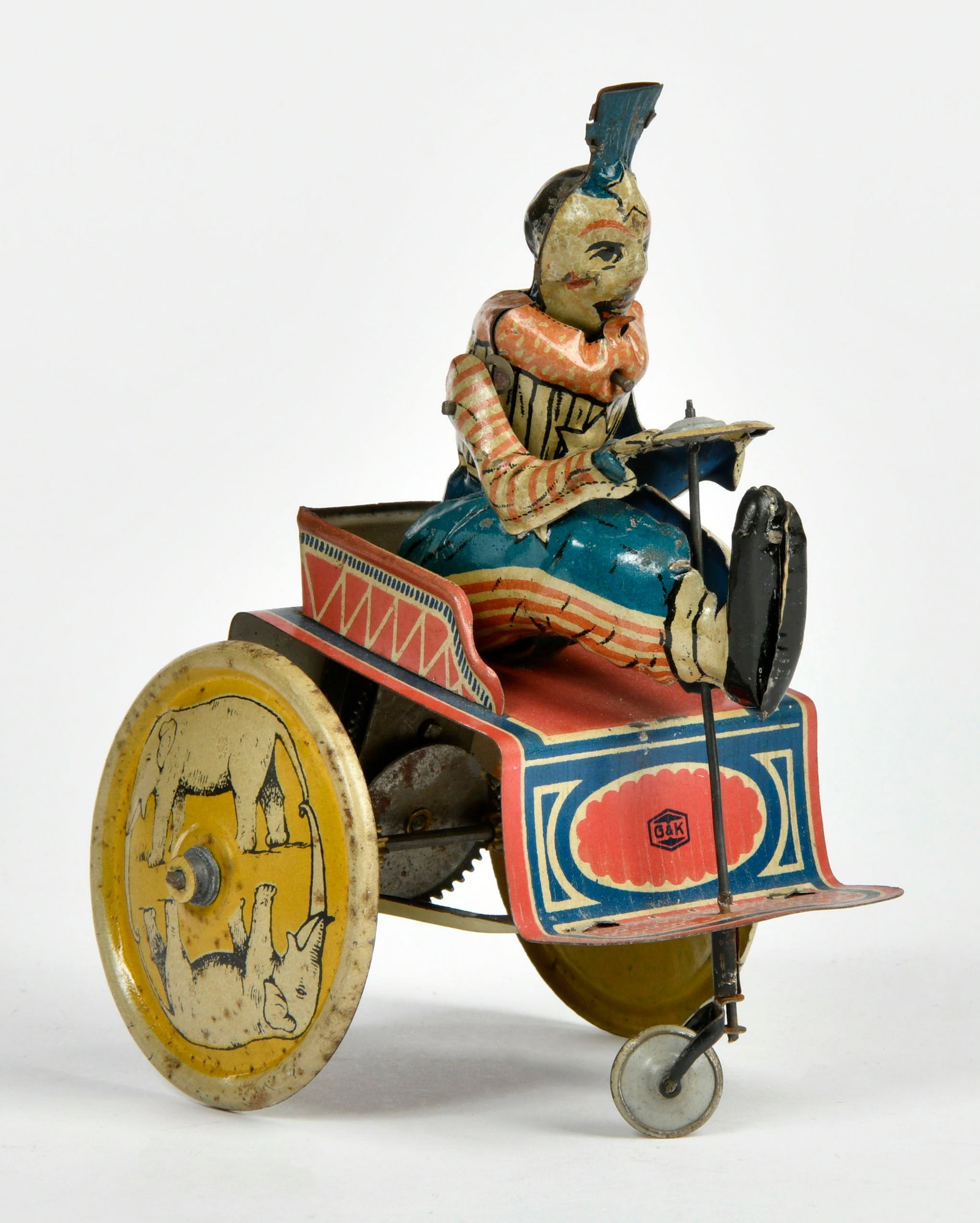 Greppert & Kelch, Clown Crazy Car Kutsche: Greppert & Kelch, Clown Crazy Car Kutsche, Germany VK, 12 cm, Blech, UW ok, LM, Z 2