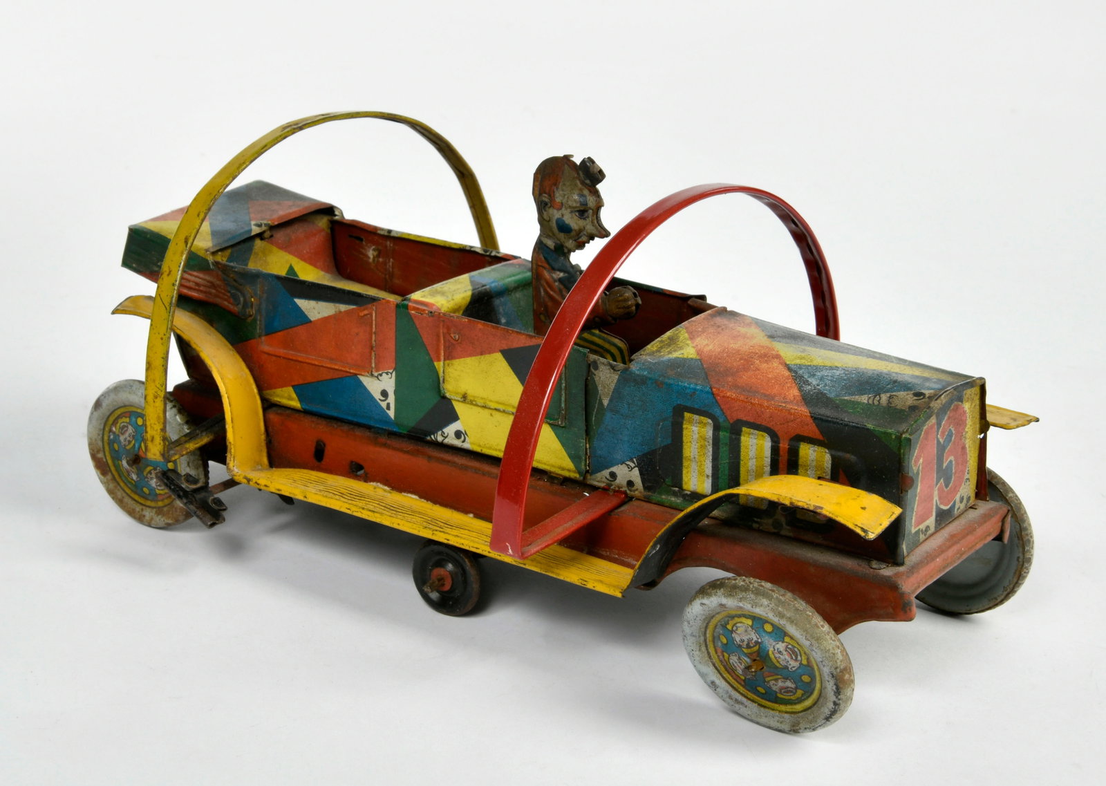 Eberl, Clown Zirkus uberschlagauto: Eberl, Clown Zirkus uberschlagauto, Germany VK, 26 cm, 1920er Jahre, UW ok, LM, Z 3