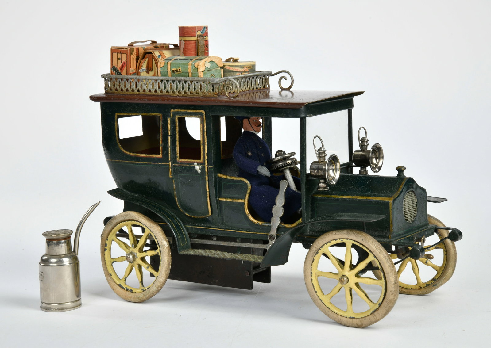 Marklin, Limousine: Marklin, Limousine, Nr. 5214/1, Germany, 29 cm, UW ok, mit orig. Fahrer, Ladegut, Lampen, schoner Originalzustand
