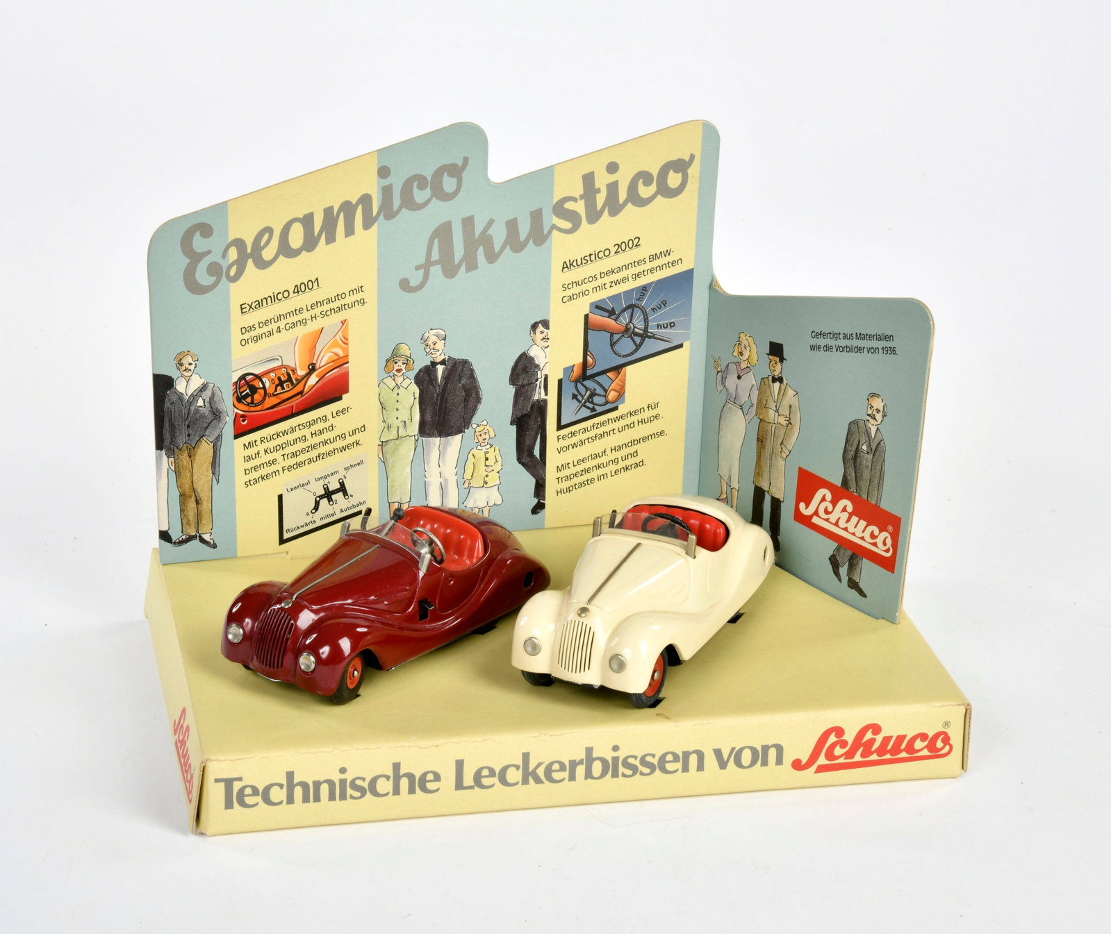 Schuco, Display von 1990 mit Acustico und Examico: Schuco, Display von 1990 mit Acustico (W.-Germany) und Examico (US-Zone), Z 1