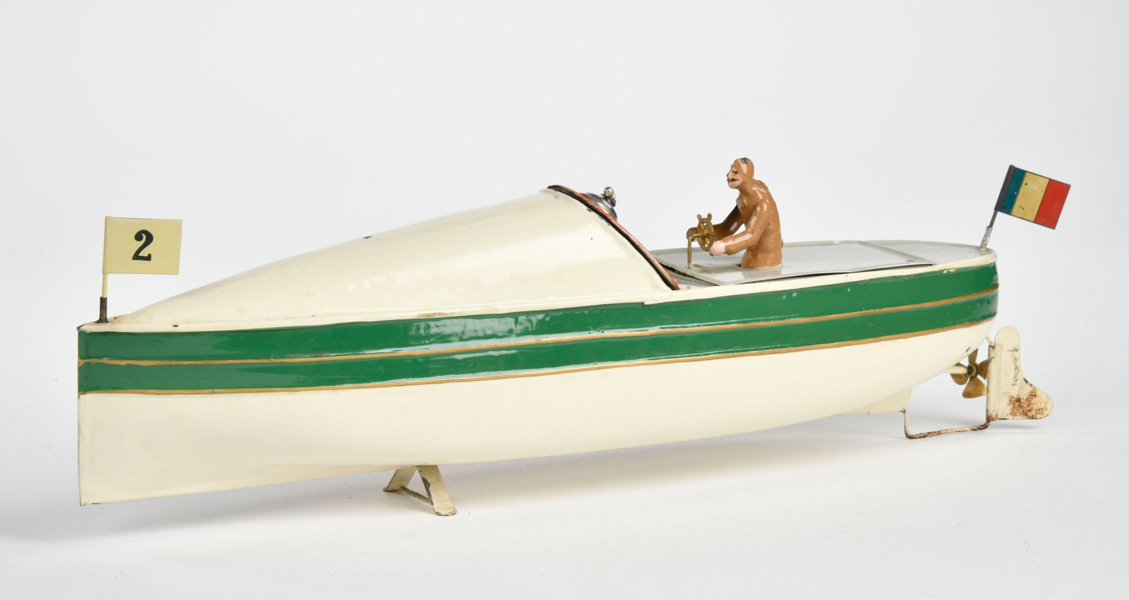 Staudt, Rennboot: Staudt, Rennboot, Germany VK, 21 cm, Blech, Elektroantrieb, in neutralem Unterkarton, sehr schoner Originalzustand