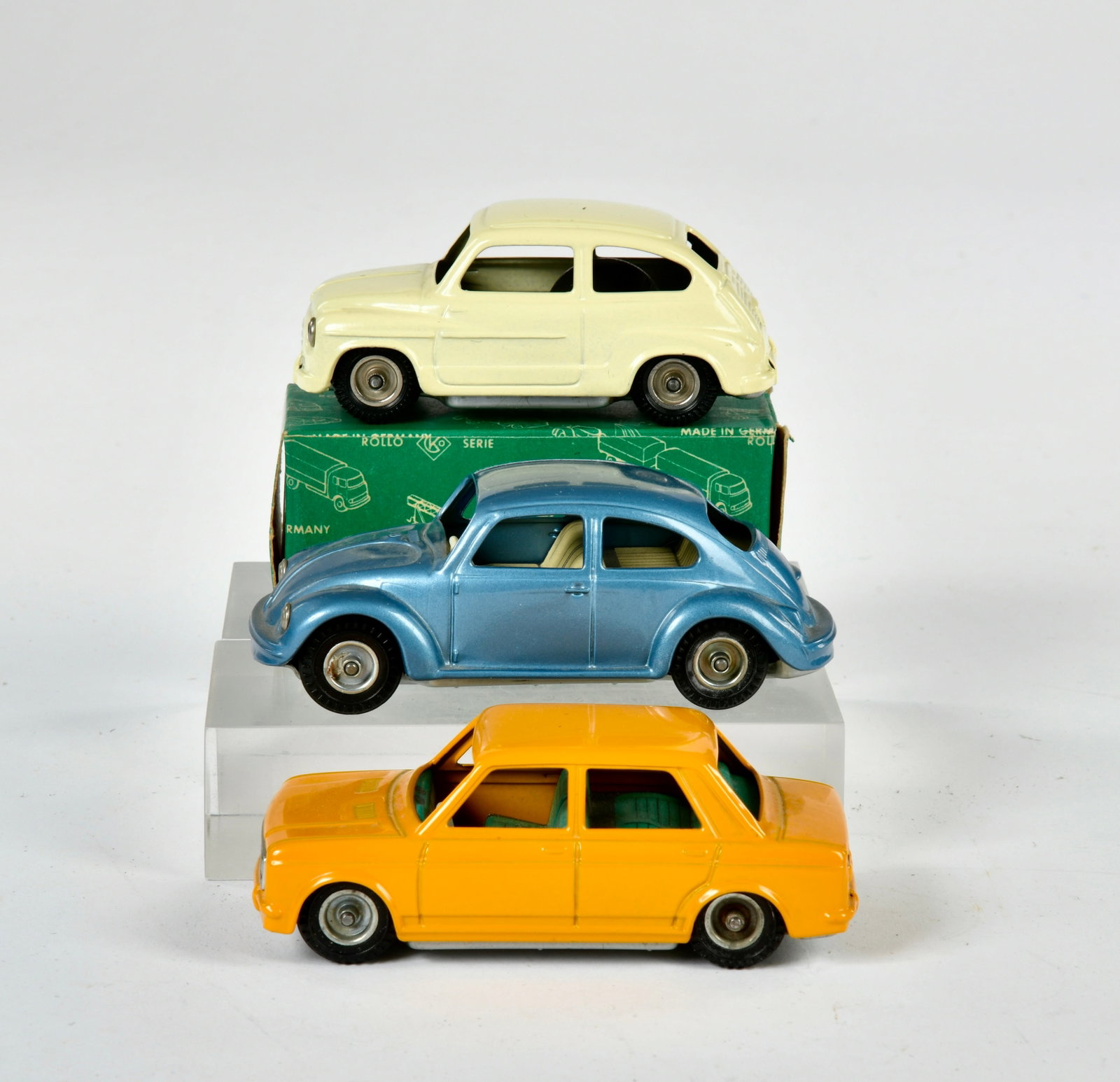 CKO Kellermann, Fiat 600, VW Kafer & Fiat 128: CKO Kellermann, Fiat 600, VW Kafer & Fiat 128, W.-Germany, 1x Okt, Friktion ok, meist Z 1