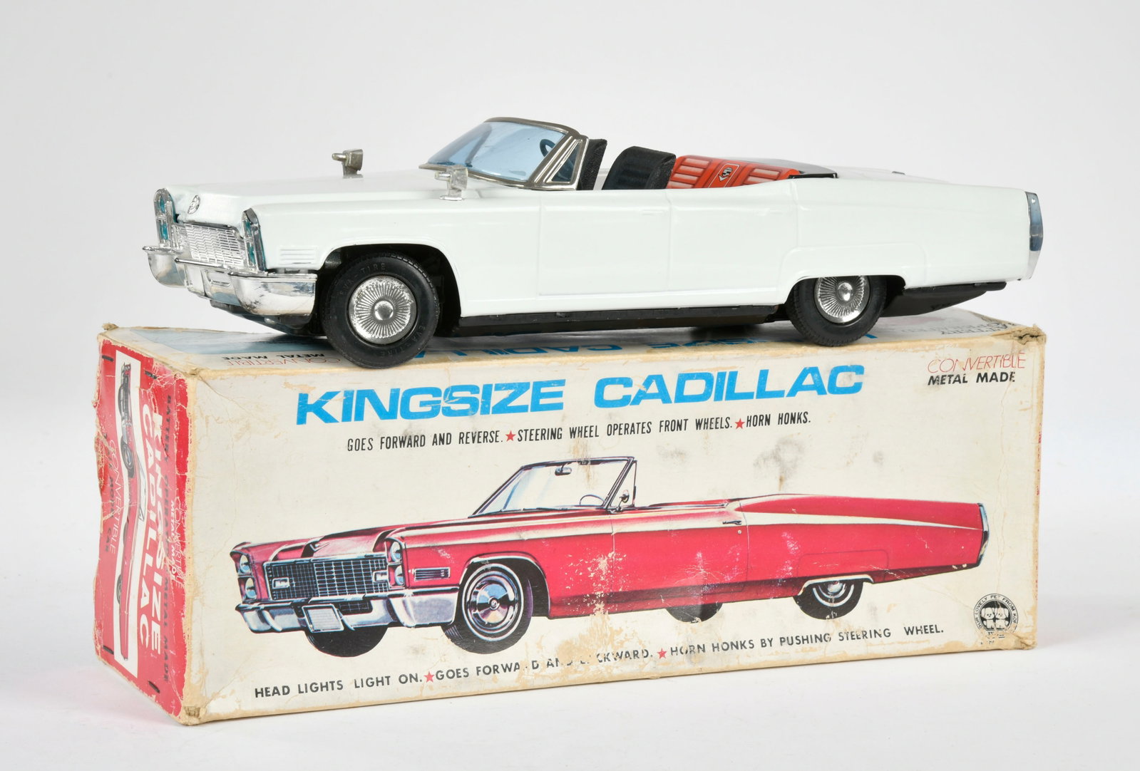 Bandai, Kingsize Cadillac: Bandai, Kingsize Cadillac, Japan, 34 cm, Bat. Antrieb ok, Okt Z 2-, Z 2