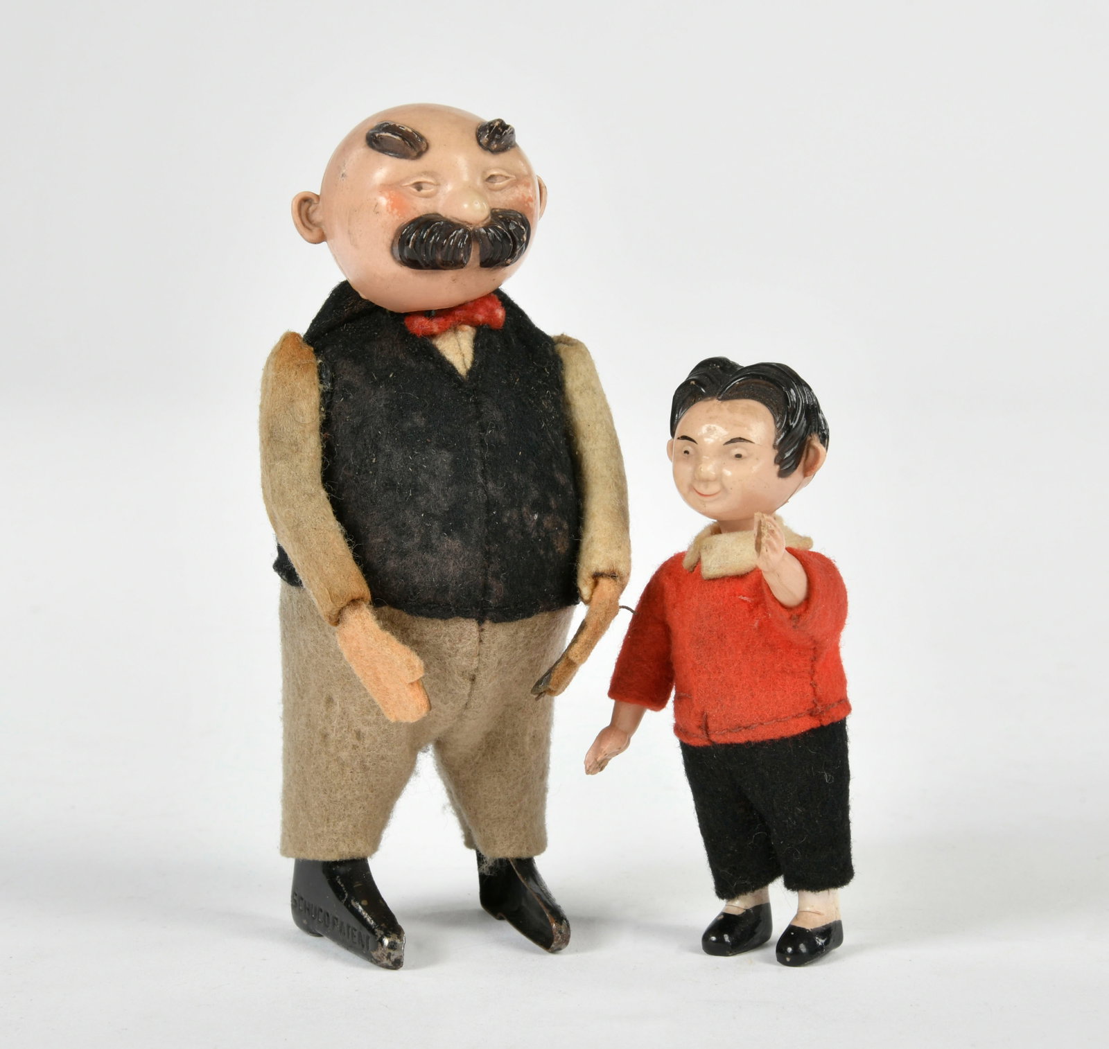 Schuco, Vater mit Sohn: Schuco, Vater mit Sohn, Germany VK, 13 cm, UW hakt, ohne Funktion, Z 2