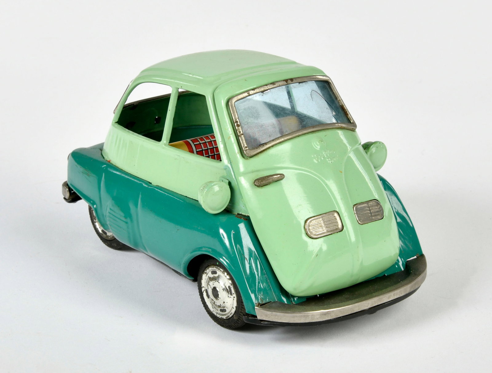 Bandai, Isetta: Bandai, Isetta, Japan, 17 cm, Blech, Friktion ok, LM, Z 2-