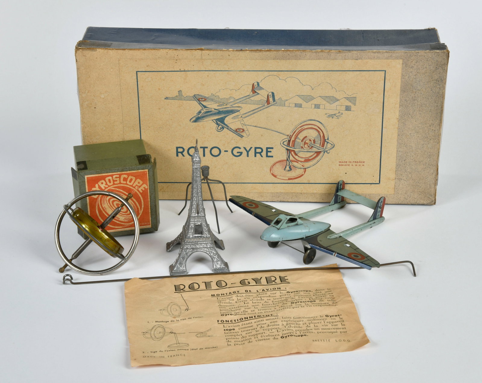 Roto-Gyre Flugzeugspiel: Roto-Gyre Flugzeugspiel, France, Blech, komplett, Okt, Z 2