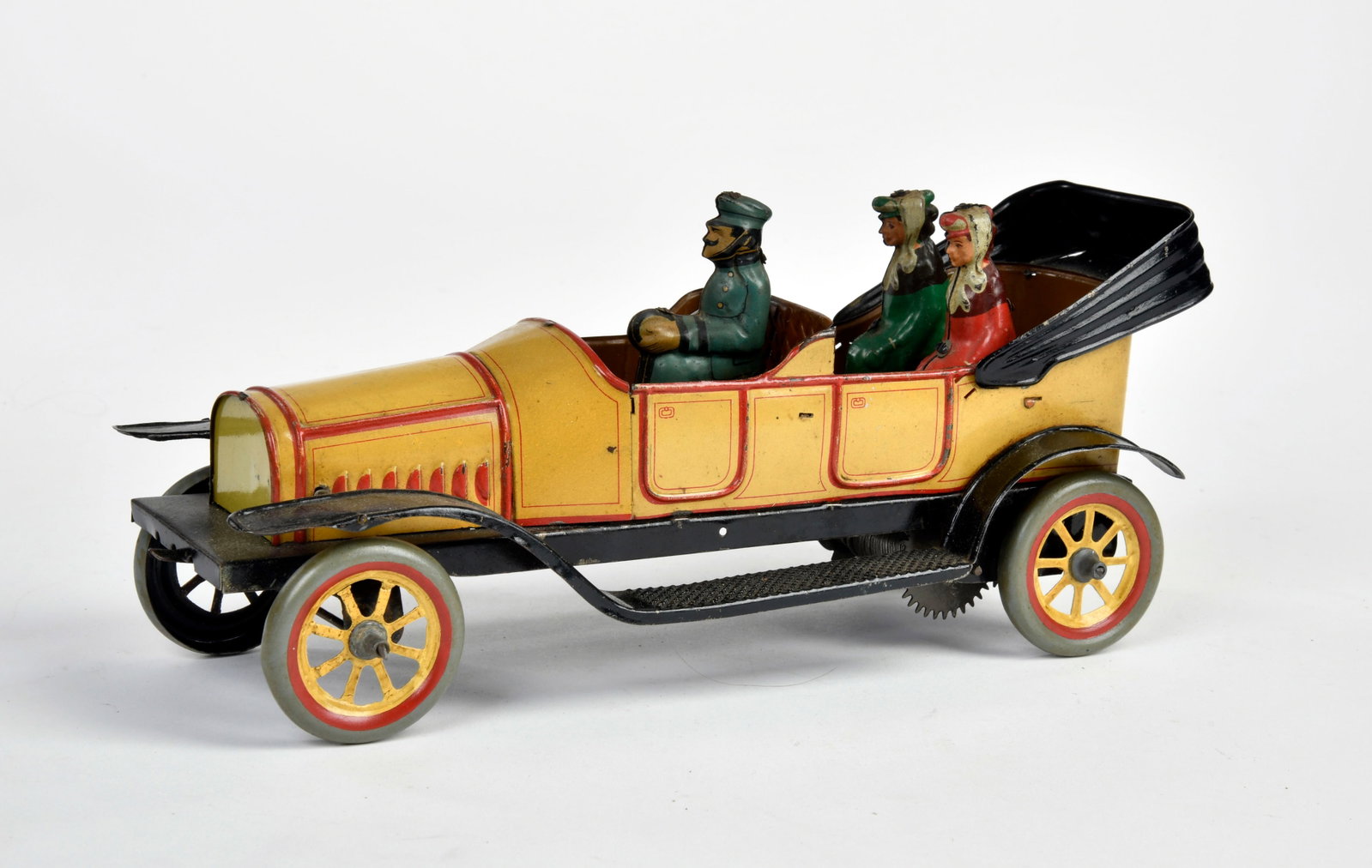 Fischer, Offenes Automobil: Fischer, Offenes Automobil, Germany VK, 28 cm, UW ok, hintere Figuren ausgelascht, sonst Z 1-2