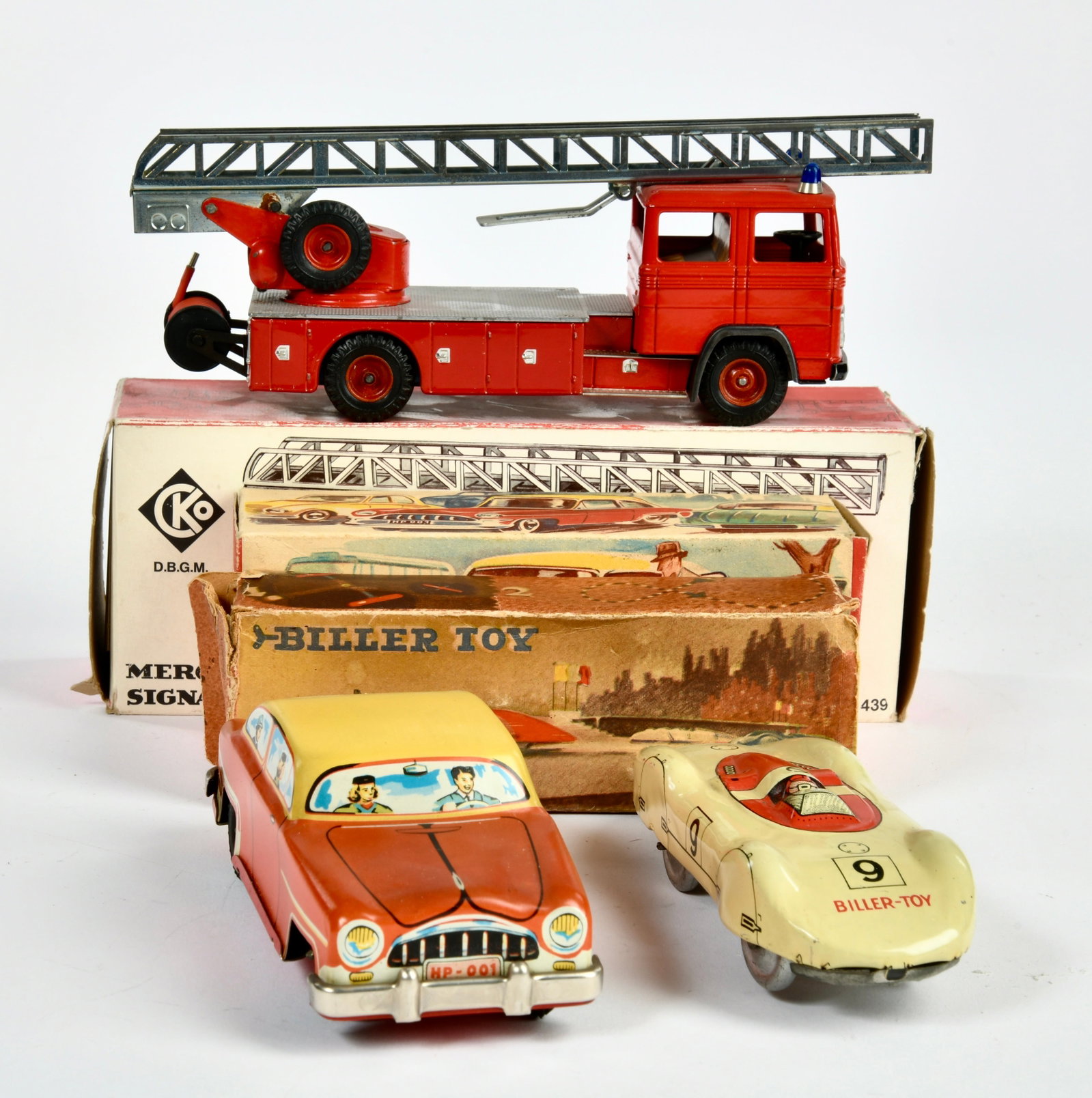 HPZ Auto, Biller Rennwagen & CKO Feuerwehr: HPZ Auto, Biller Rennwagen & CKO Feuerwehr, W.-Germany, UW ok, Okt, Z 1-2