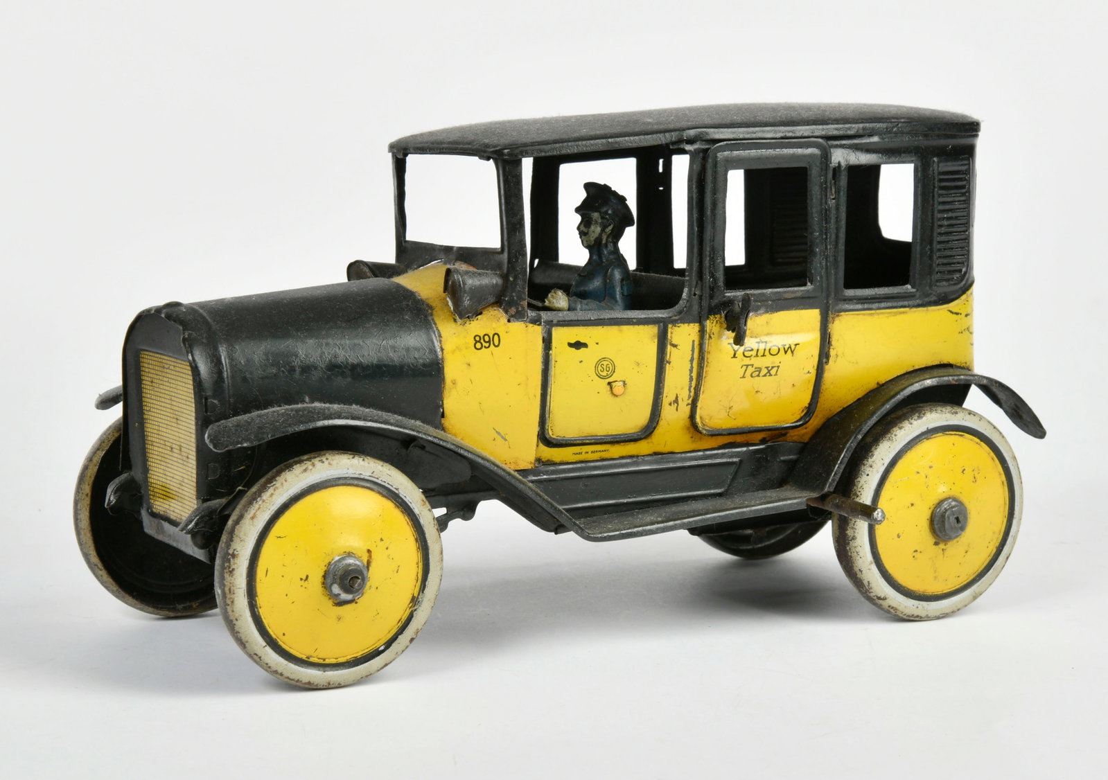 Gunthermann, Yellow Taxi: Gunthermann, Yellow Taxi, Germany VK, 22,5 cm, Blech, UW ok, starke LM, Z 3-4