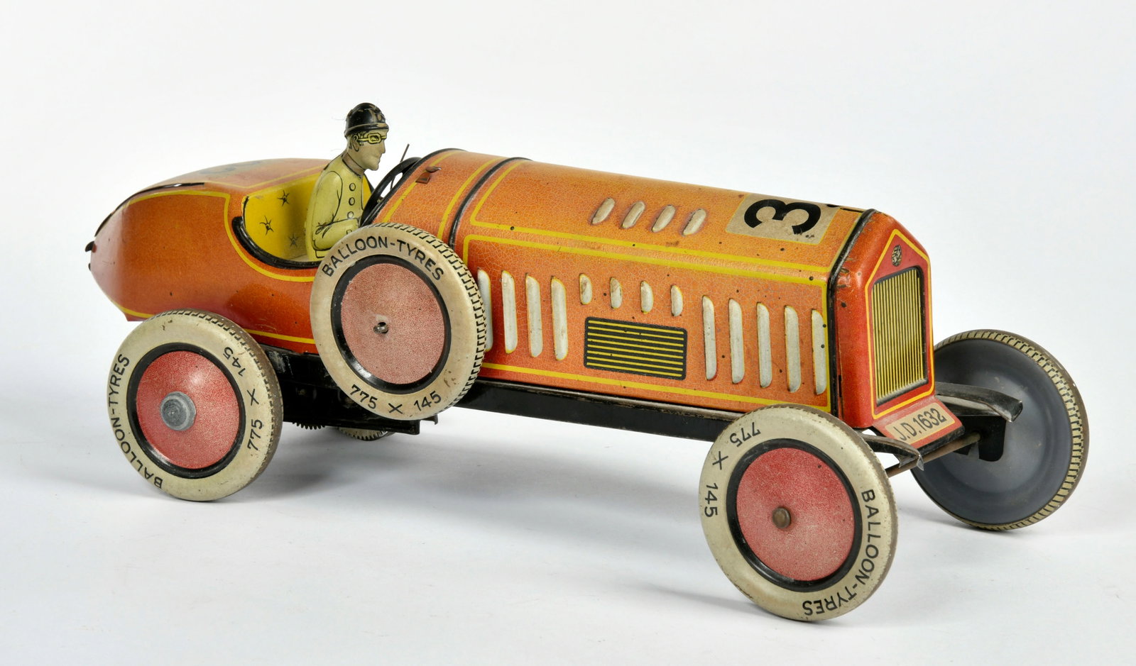 Distler, Rennwagen 1632: Distler, Rennwagen 1632, Germany VK, 33 cm, UW ok, ausgeblichen, Z 2-3