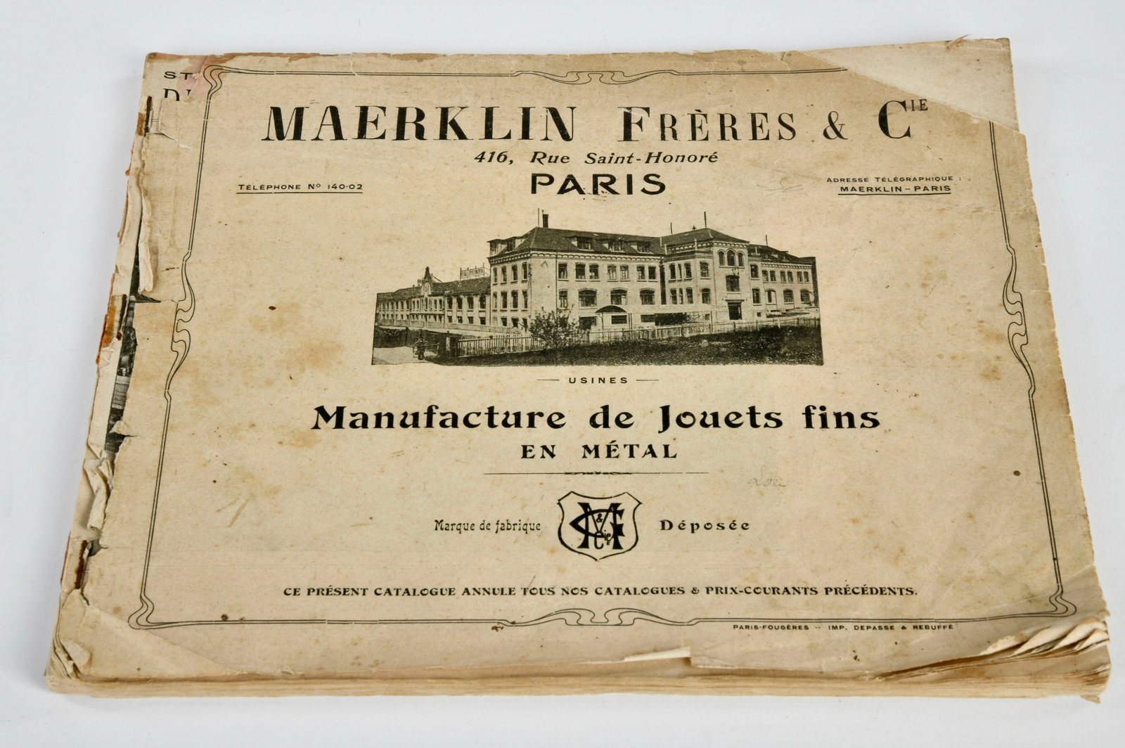 Marklin, franzosischer Katalog eines Spielzeughandlers, Paris um 1911 (1 of 1)