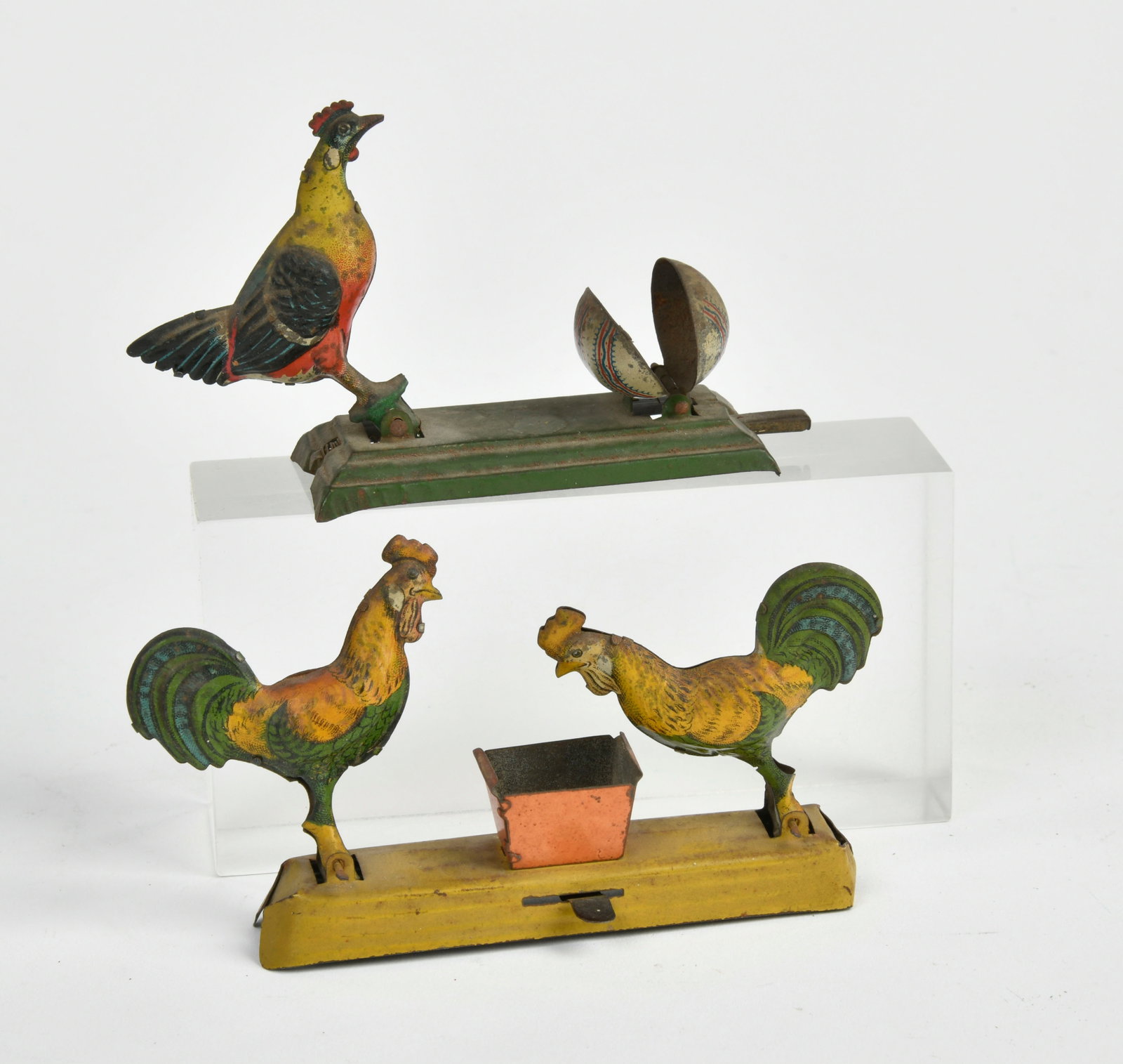 Penny Toy pickende Huhner & Huhn mit Ei: Penny Toy pickende Huhner & Huhn mit Ei, Germany VK, 10-12 cm, LM, Z 2-3