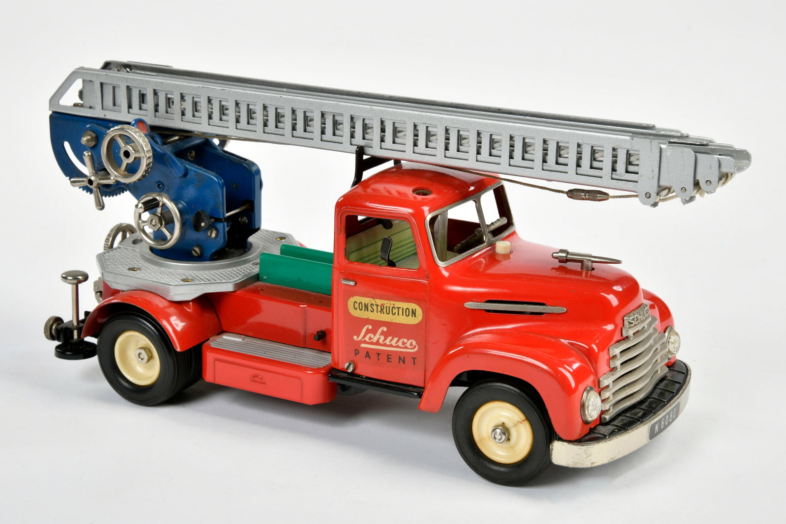 Schuco, Feuerwehr, fruhe Version mit Abziehbildern: Schuco, Feuerwehr, fruhe Version mit Abziehbildern, Germany, Blech, Funkt. ok, min. LM, Z 1-