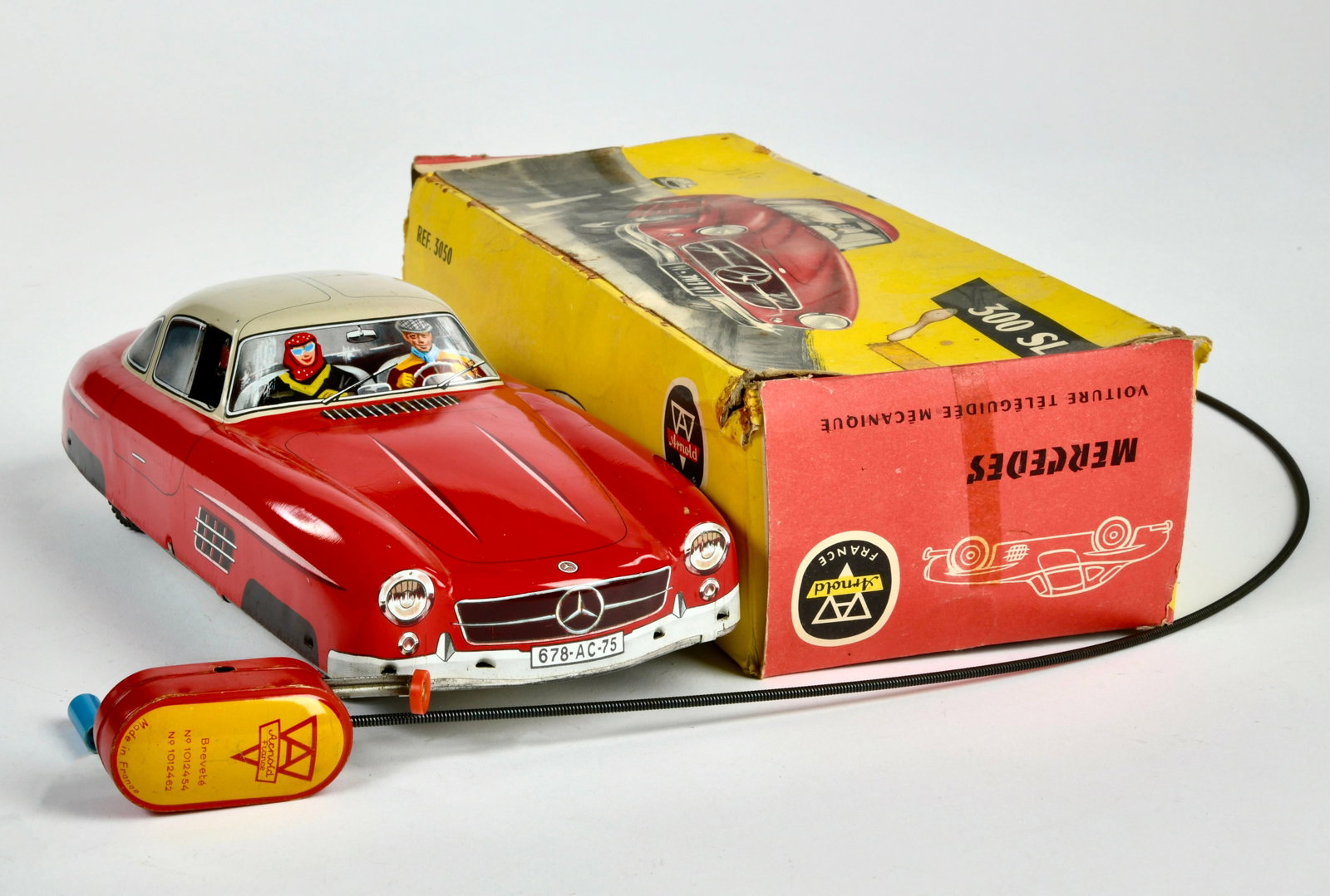 Arnold, Mercedes 300 SL, W.-Germany/France: Arnold, Mercedes 300 SL, W.-Germany/France, 28 cm, Blech, Kurbelantrieb ok, min. LM, Okt Z 2-3, Z 1-2