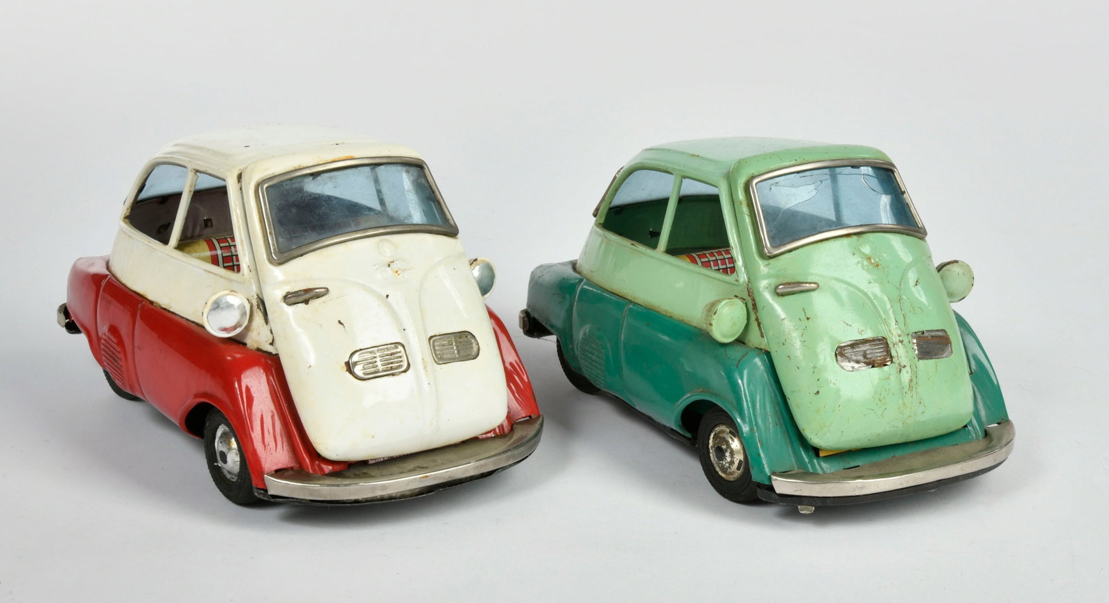 Bandai, 2x Isetta: Bandai, 2x Isetta, Japan, 16,5 cm, Friktion ok, LM, Z 2-3
