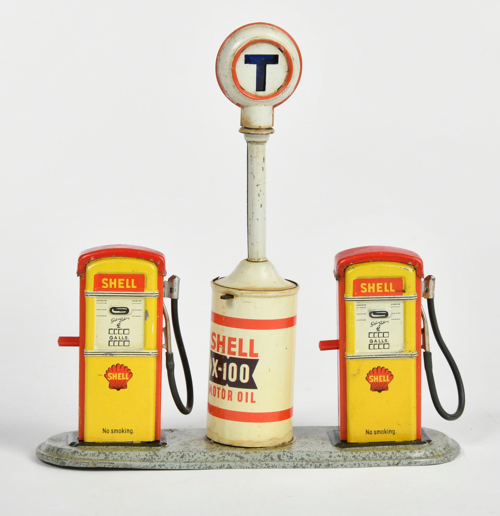 Arnold, Shell Tankstelle: Arnold, Shell Tankstelle, US Z. Germany, 18x5,5x18 cm, Blech, LM, Z 2-