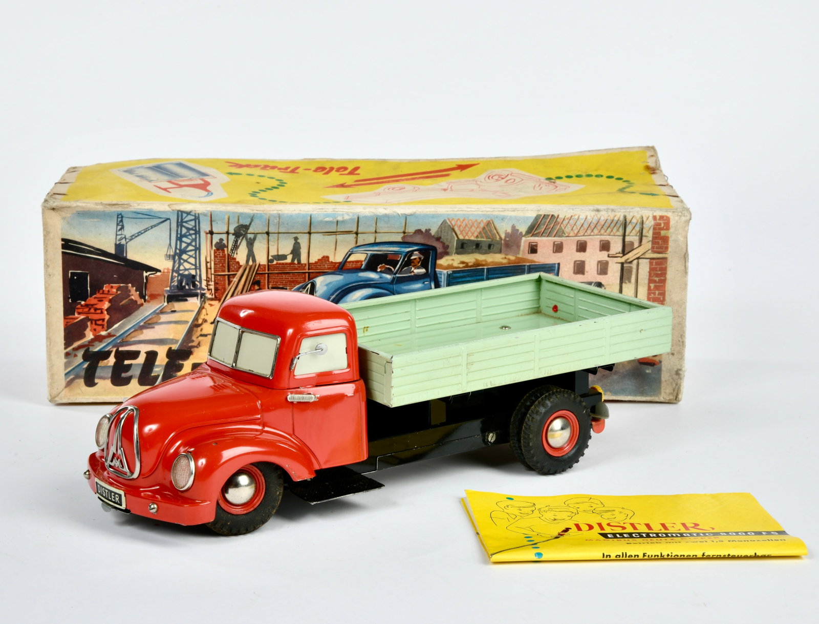 Distler, LKW 8000 FS: Distler, LKW 8000 FS, W.-Germany, 31 cm, Blech, Z 1-2, mit Karton fur MS Tele-Truck (Z 2-3)