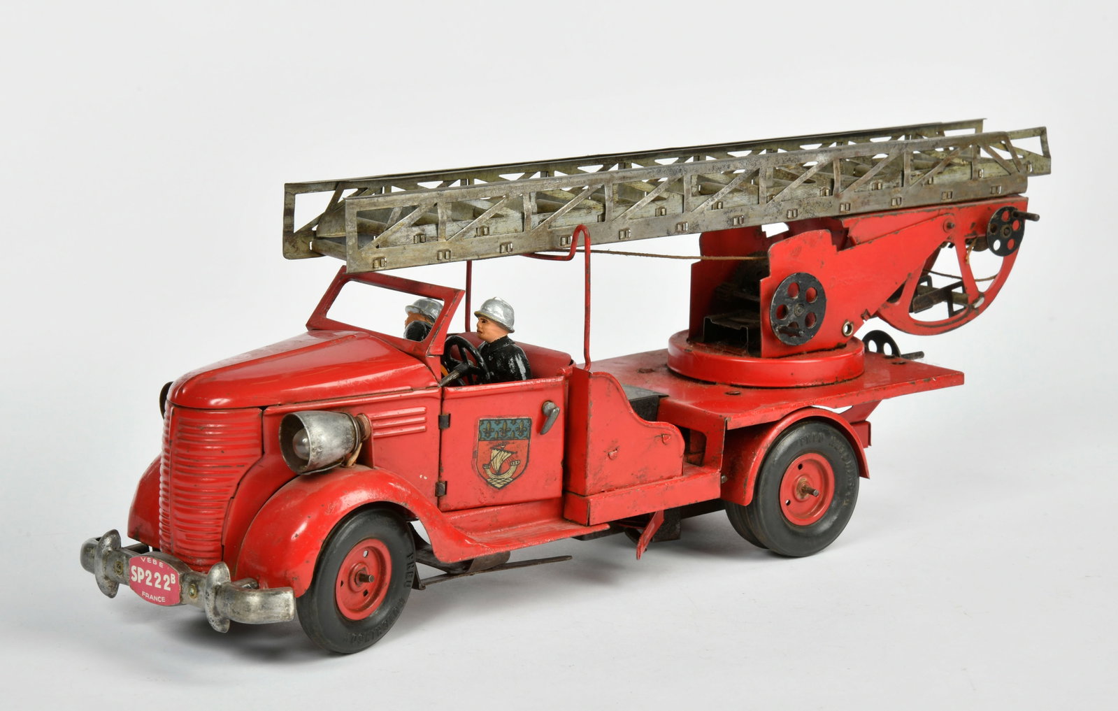 Vebe, Feuerwehr: Vebe, Feuerwehr, France, 40 cm, Blech, UW ok, ausgebessert, LM, Z 2-3