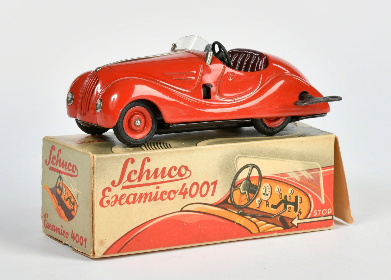 Schuco, Examico 4001: Schuco, Examico 4001, Germany VK, 14,5 cm, Okt, mit Schlussel + Anleitung, min. ausgebessert, Z 1-2