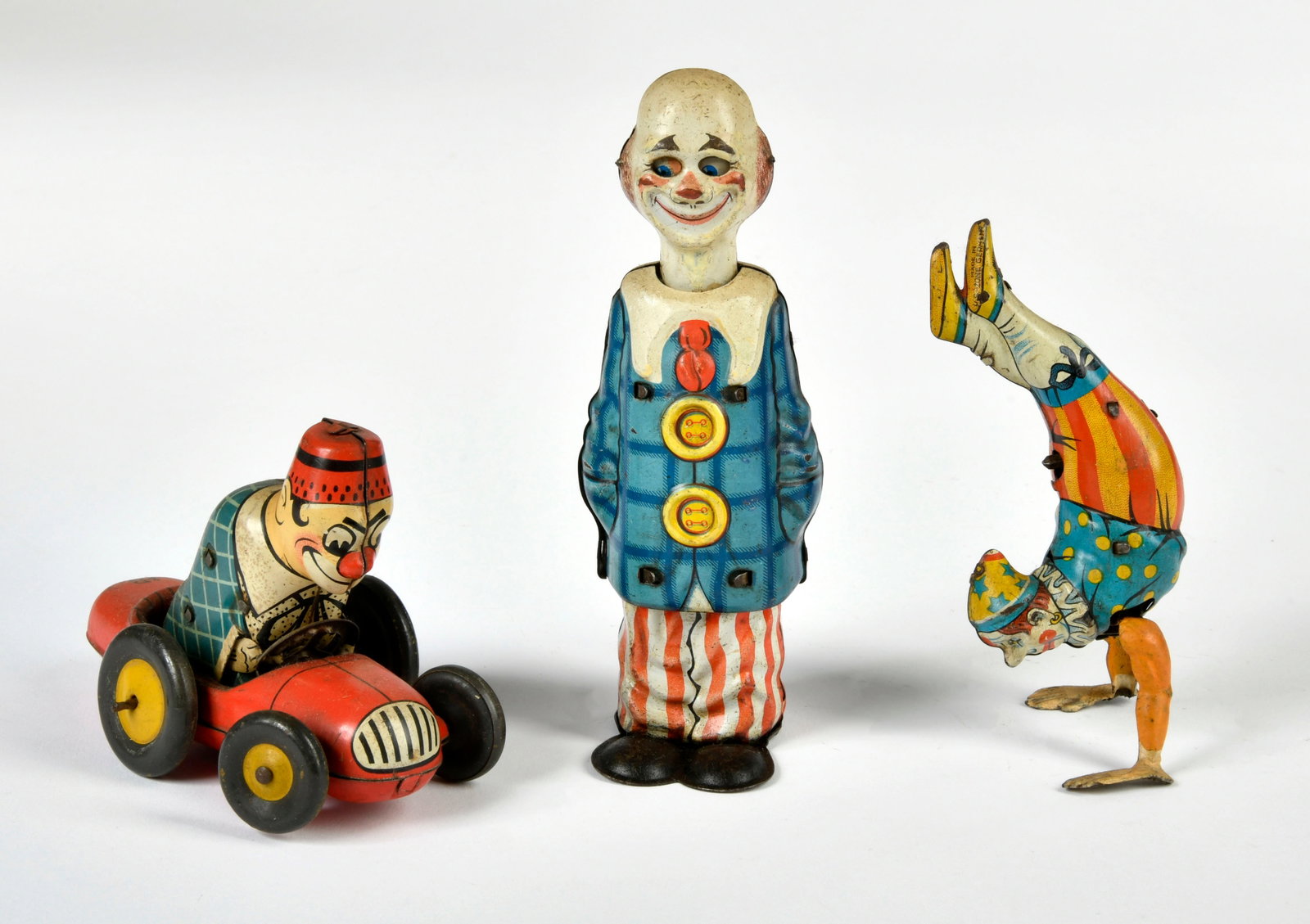 Distler, Clown Happy, Kohler Handstand Clown und Biller Clown im Auto (1 of 2)