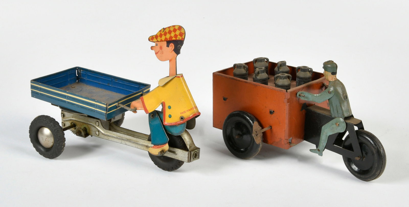 Distler & Vebe, 2x Lastenmotorrad: Distler & Vebe, 2x Lastenmotorrad, Germany, France, Blech, 14-15 cm, Z 2-3