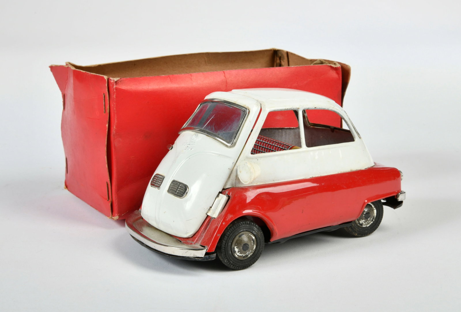 Bandai, Isetta: Bandai, Isetta, Japan, 17 cm, Blech, Friktion ok, LM, Okt Z 4, Z 2-