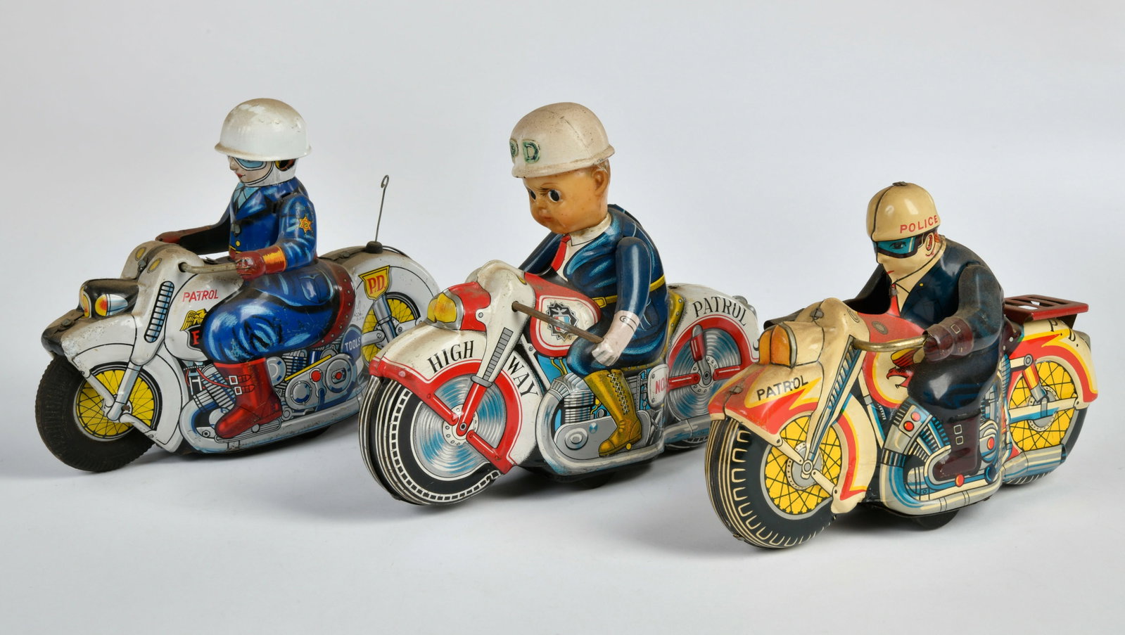 Haji, ATC, 3x Police Motorrad: Haji, ATC, 3x Police Motorrad, Japan, 20 cm, Z 2-3