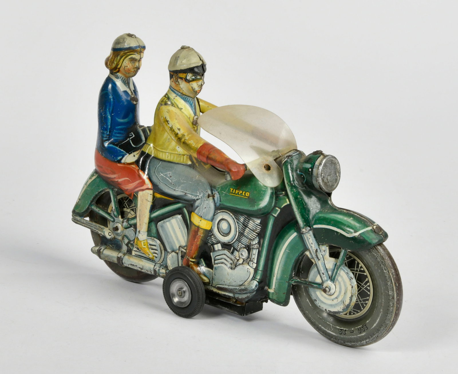 Tippco, Motorrad 597: Tippco, Motorrad 597, W.-Germany, 23 cm, Blech, Friktion ok, LM, Z 3-4