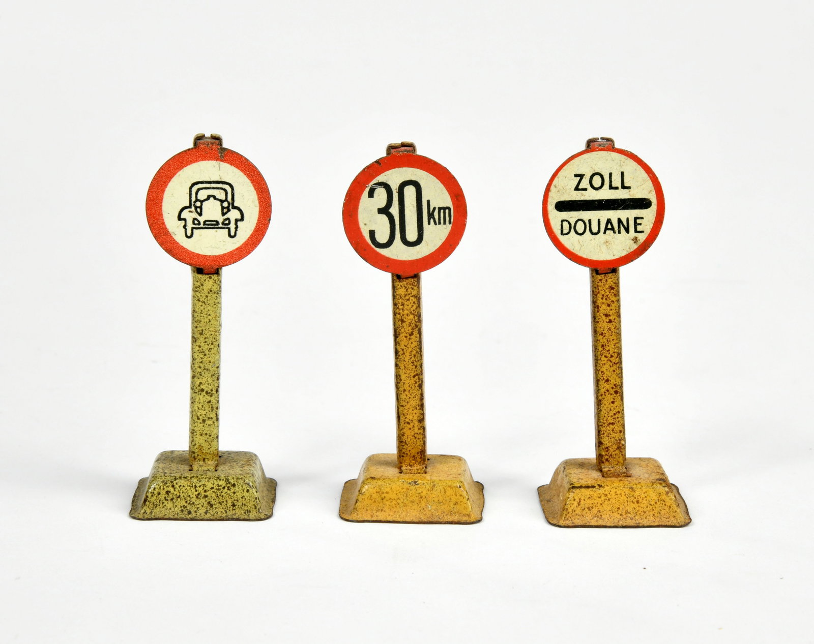 Tippco, 3 Schilder fur Reichsautobahn: Tippco, 3 Schilder fur Reichsautobahn, Germany VK, Blech, 6 cm, min. LM
