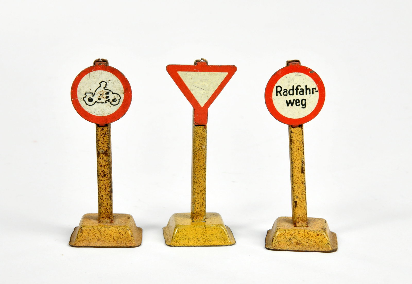Tippco, 3 Schilder fur Reichsautobahn: Tippco, 3 Schilder fur Reichsautobahn, Germany VK, Blech, 6 cm, min. LM