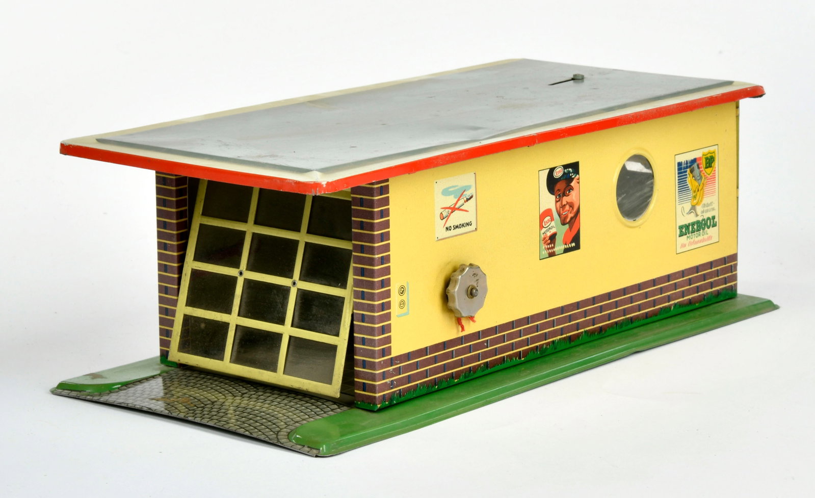 Arnold, Garage: Arnold, Garage, W.-Germany, 17x34 cm, Blech, LM, Dach mit Dellen, sonst Z 2-