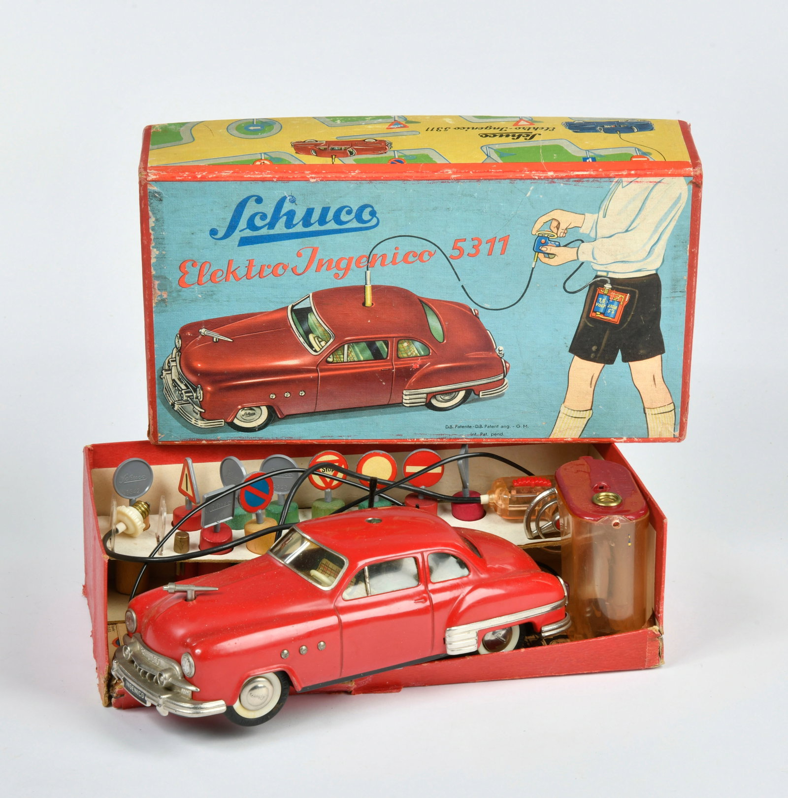 Schuco, Ingenico 5311: Schuco, Ingenico 5311, US Z. Germany, 22 cm, Blech, Okt Z 2, mit Zubehor, Z 2