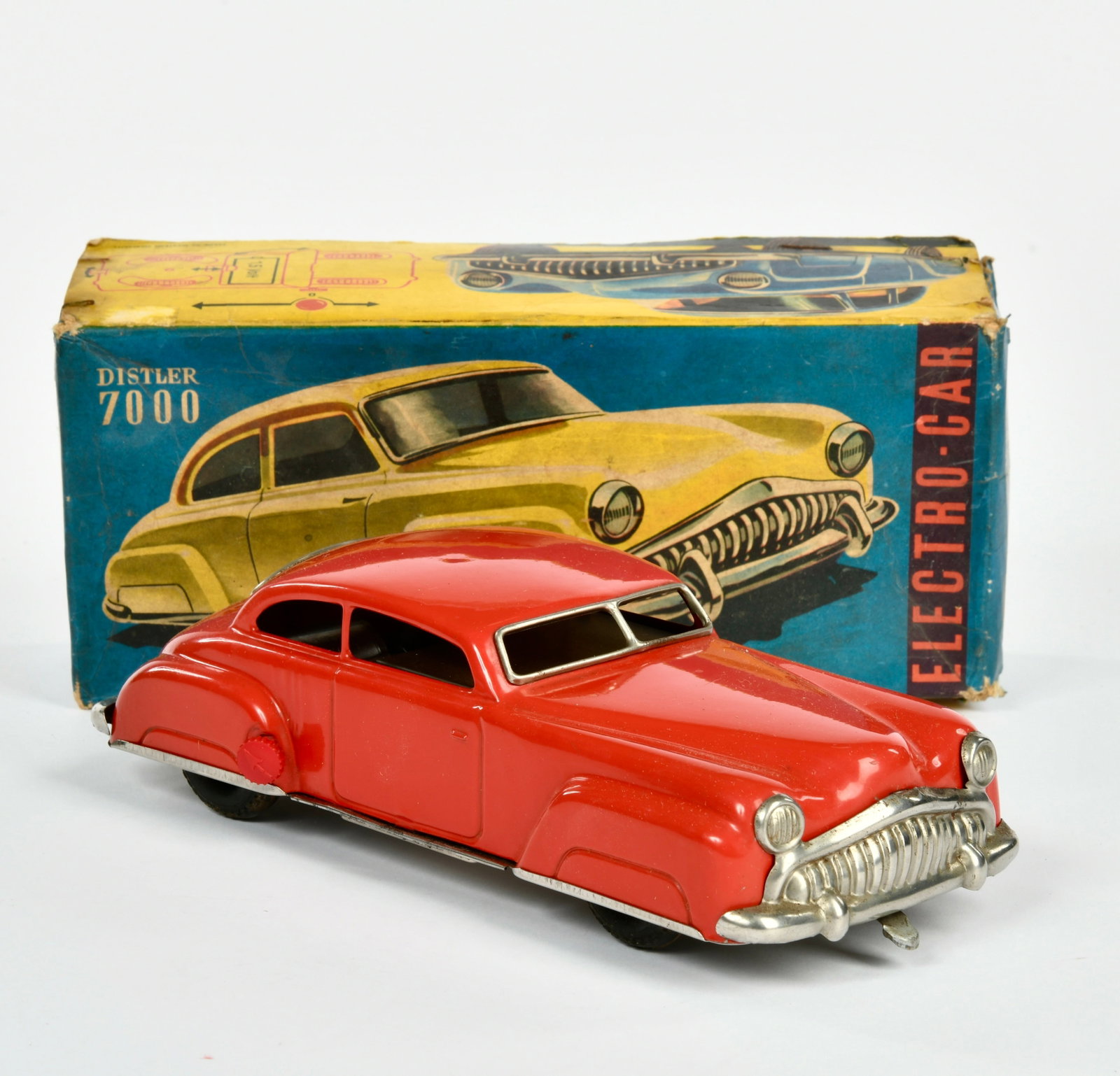 Distler, Elektro Car 7000: Distler, Elektro Car 7000, W.-Germany, 22 cm, Blech, Funktion nicht gepruft, Okt, Z 2