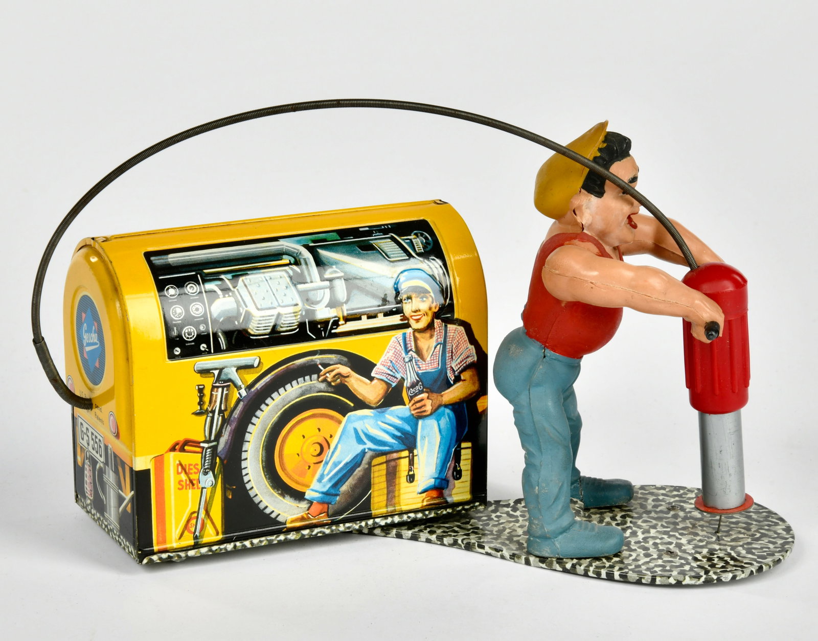 Gescha, Mann mit Kompressor, - 2